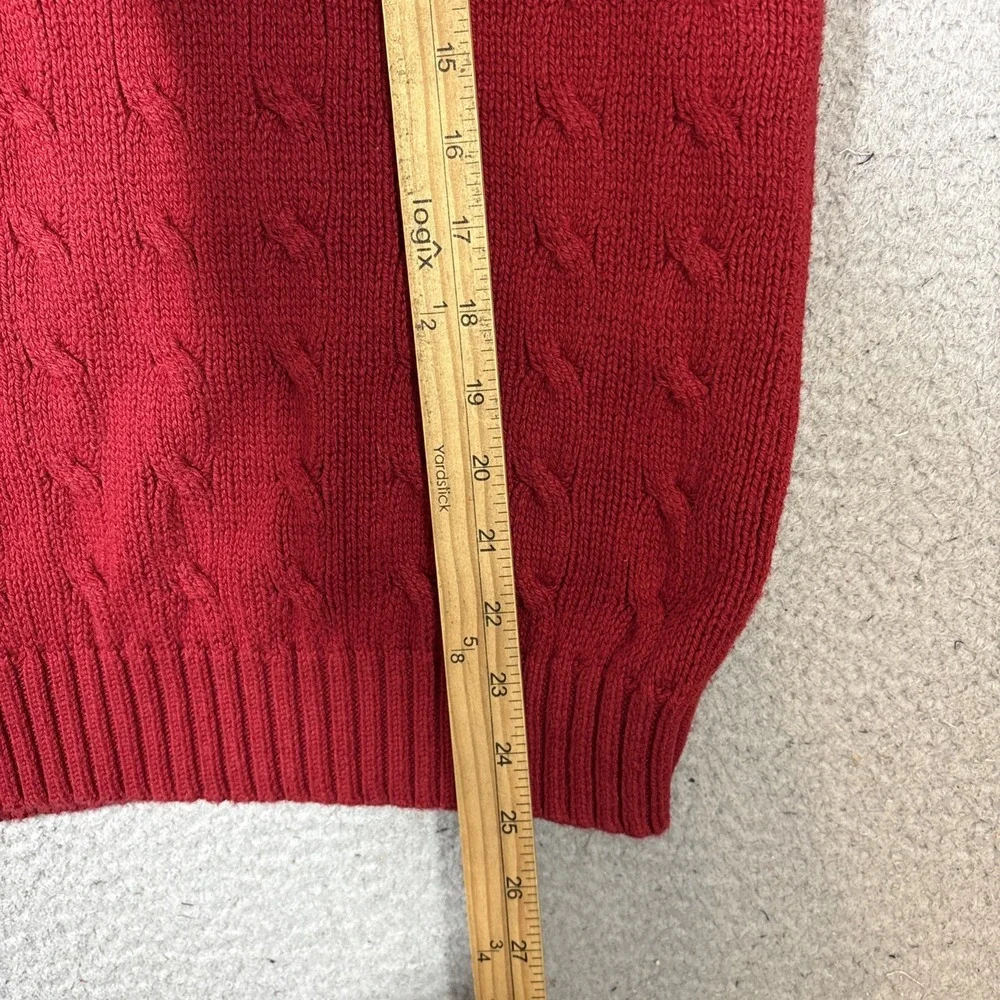 Vintage Polo Ralph Lauren Sweater Vest Mens L Red Blue Pony Golf Preppy V Neck - Picture 3 of 6